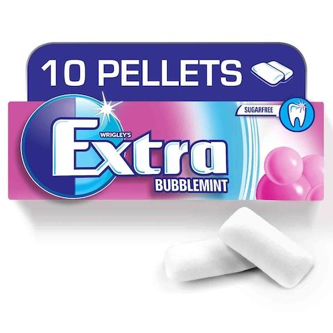 Extra Gum Bubblemint Flavor Sugar Free 14 Gram