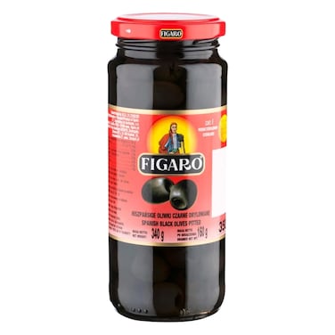 FIGARO PITTED BLACK OLIVE 340G