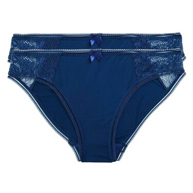 TEX Responsible Recycled Thara Briefs For Women Size 46/48 2 Pieces Navy Blue