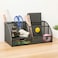 Yhgy Office Desk Organizer With 7 Compartments + Drawer With Pen Holder, Pencil Holder And Desk Drawer Organizer, Office Organizer For Office Supplies And Desk Accessories (Black)