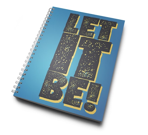 Loud Universe Hardcover Notebook Let It Be Teen Trendy Spiral Notebook with Premium High Quality Paper A5 Size