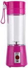Generic Portable Rechargeable USB Juicer Blender Bottle Cup, 380ml - Rose Red
