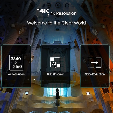 هايسينس 75 بوصة، UHD، تلفزيون ذكي، 75A6GE (2021، HDR 10/HLG، واي فاي (2.4 جيجا هرتز)، بلوتوث 5.0، DLNA HDCP إصدار H.265 Decoder)