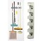 INOVERA (LABEL) Plastic Wall Mounted Mop and Broom Holder Storage Organizer, 44L x 6.5W x 7H cm (Grey)