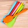Generic Meetion 5 Pcs Random Color Food Grade Non Stick Butter Cooking Silicone Spatula Set Cookie Pastry Scraper Cake Baking Spatula Silicone Spatula