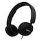 Etrain Wired Stereo Foldable Headphone with Mic 1.5M - Black - HP63B