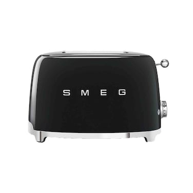 Smeg 50&#39;s Style Toaster TSF01BLUK, 950 W, Black, 6 Toasting Levels