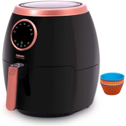 Balzano 5.6L/XXL Air Fryer With Rapid Air Technology, 10 Preset Programs, Digital Control Panel, 1800W, Plastic, AF716, Rose Collection - 1 Year Warranty