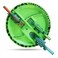 Eazy Kids Eating Plate w/ Spoon, Fork &amp; Pusher - Dinosaur