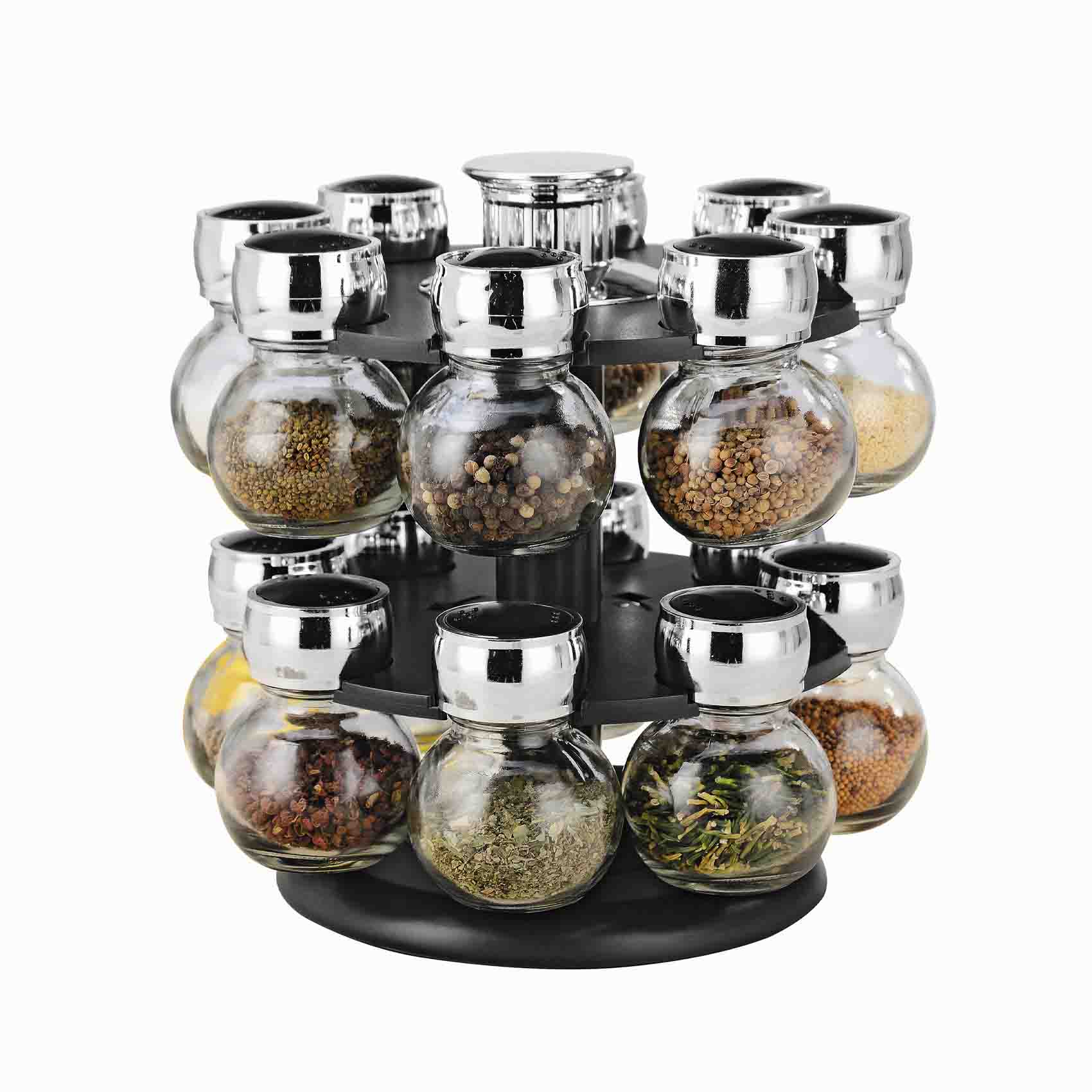 Royalblue Glass Spice Jar 16 Pieces Set