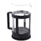 Any Morning French Press Coffee and Tea Maker, Borosilicate Glass Coffee Press, Stainless Steel Filter, Durable and Heat Resistant, Black (800 ml, 27 oz, 3 Cup)