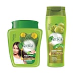 Buy Vatika Deep Conditioning Hot Oil Treatment 1kg With Nourish And Protect Shampoo Green 200ml in UAE