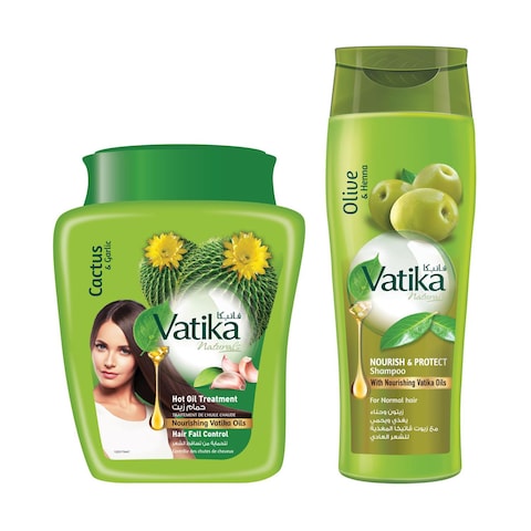 Vatika Deep Conditioning Hot Oil Treatment 1kg With Nourish And Protect Shampoo Green 200ml