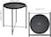 Sky-Touch Tray Table With Detachable Tray Top, Round Metal Waterproof Coffee Table, For Living Room, Bedroom, Balcony, Office, 42&times;42&times;53cm, Black