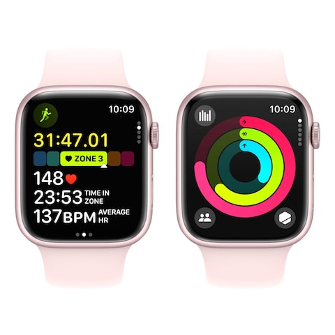 Apple Watch Series 9 LTE 45mm Pink Aluminium Light Pink Sport Band Small/Medium