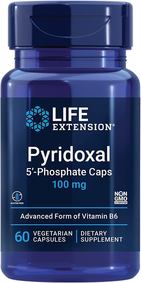 Life Extension Pyridoxal 5-Phosphate 100 Mg Vegetarian Capsules, 60-Count