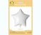 Party Time 1pc 18" Shiny White Star Shaped Foil Mylar Balloons For Mother's Day, Wedding Decoration &amp; Engagement - Birthday Party Supplies