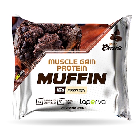 Laperva Muscle Gain Protein Muffin, Double Chocolate, 1 Piece