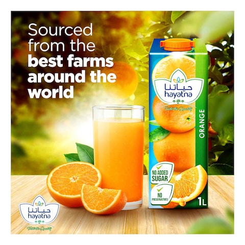 Hayatna Pure Orange Juice Free from preservatives No added sugar 1L