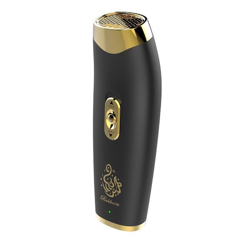 Edragonmall - B11 Upright Hand-Held Bukhoor Aromatherapy Portable Arabic Electric Bakhoor Incense Burner | Black+Golden