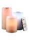 Luma 3-Piece Real Wax Flameless Candles With Remote Control Cream 6X5X4Inch