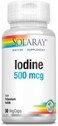 Solaray, Iodine 500 Mcg. 30 Vegetarian Capsules 182026