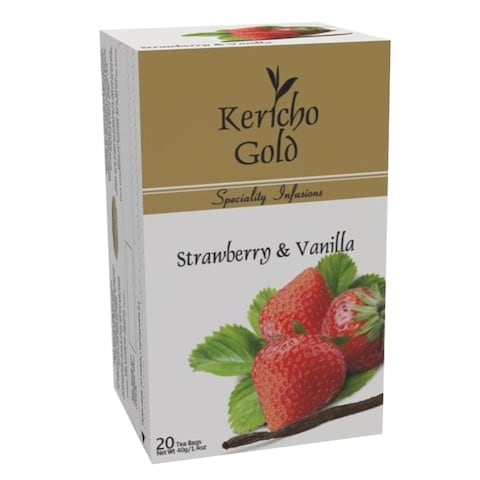 Kericho Gold Strawberry And Vanilla Tea Bags 2g x Pack of 20