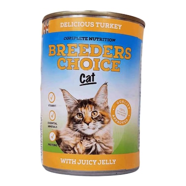 Breeders Choice Turkey With Juicy Jelly Cat Food 400g