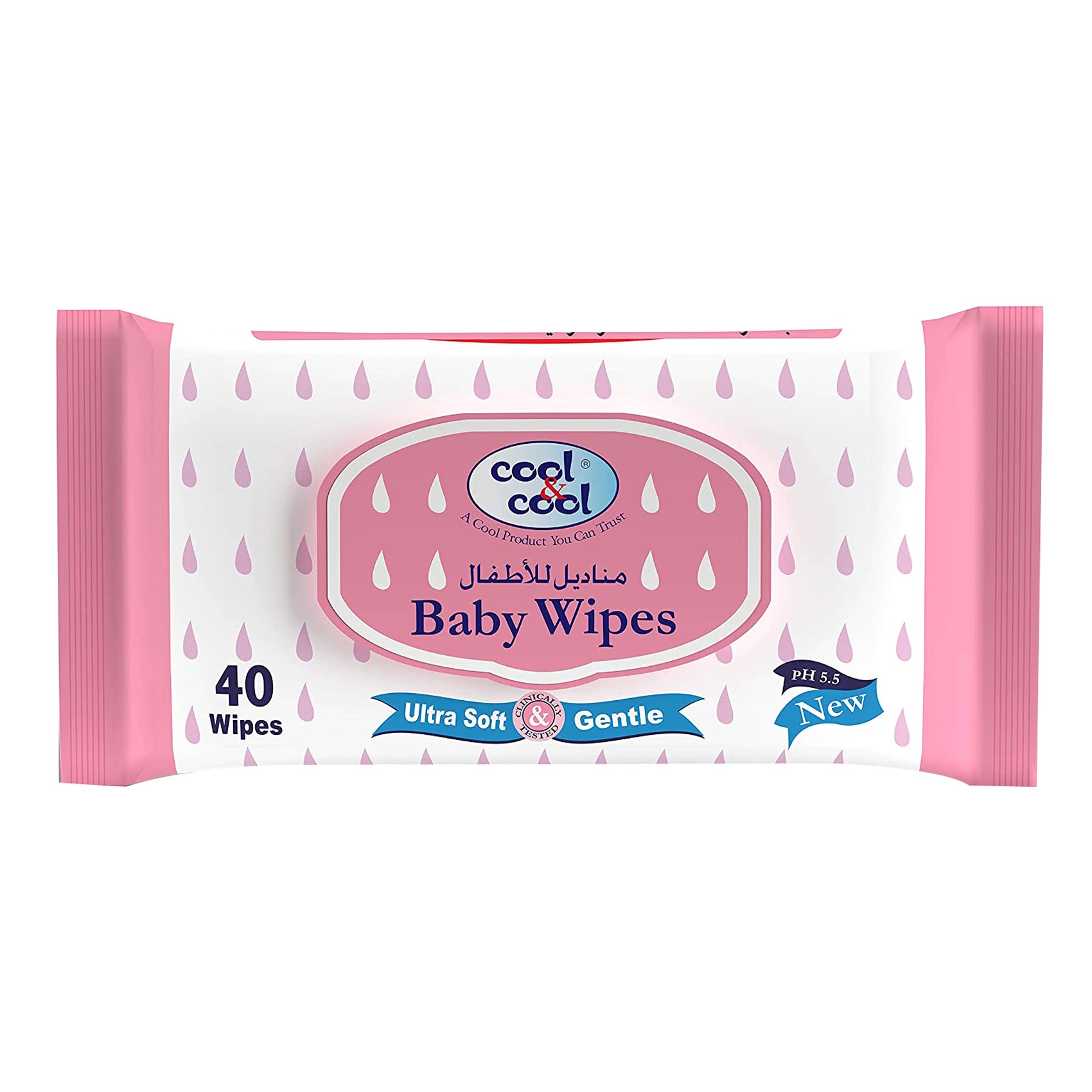 Cool &amp; Cool Ultra Soft And Gentle Baby Wipes White 40 Wipes Pack of 3