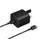 Samsung Super Fast 25W Fast Wall Charger &amp; 1m USB-C to C Cable - Black