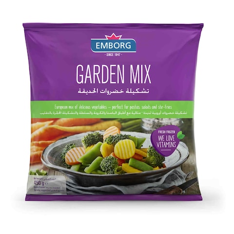 Buy Emborg Frozen Garden Mix Vegetable 450g in UAE