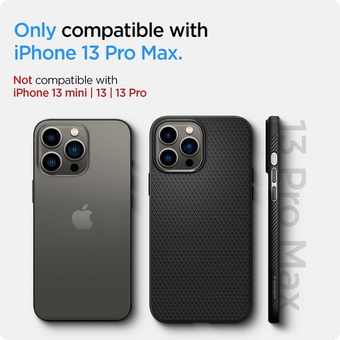 Spigen Liquid Air designed for iPhone 13 Pro MAX case cover - Matte Black