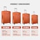 PARA JOHN 4 Pcs Travel Luggage Suitcase Trolley Set -  (16'' 20'' 24'' 28'')ORANGE