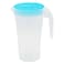 JCJ 4302 Plastic Water Pitcher With Lid 11x15x21cm Blue/White