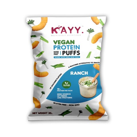 Buy Kayy Vegan Protein Puffs - Ranch Flavor - 30 gram in Egypt