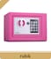 Digital Safe Box for Passport Cash Jewelry Smartphones (17x23x17cm) Pink