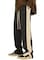 Mei Stylish Unisex Side Split Straight Long Track Pant, S Size, Black &amp; Cream