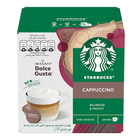Starbucks Cappuccino Dolce Gusto Coffee Pods 12 Pods