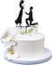 Party Time Black Color Will You Marry Me Acrylic Cake Topper for Proposal, Engagement, Wedding Decoration / Cake Decoration - Proposal Cake Topper