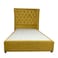 In House Lychee Velvet Bed Frame - King - 200x200 cm - Gold