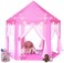 Portable Kids Toy Tipi Tent With Star Light Girl Castle Play House