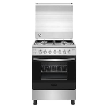 Frigidaire 4-Burner Gas Cooking Range With Self-Cleaning Oven FNGP60JGBS Silver 60x60cm