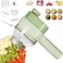 Electric Vegetable Cutter Set 2023 Release - 4 in 1 Portable, Rechargeable, Wireless Food Processor &amp; Chopper Machine for Pepper, Garlic, Onion, Celery &amp; Meat