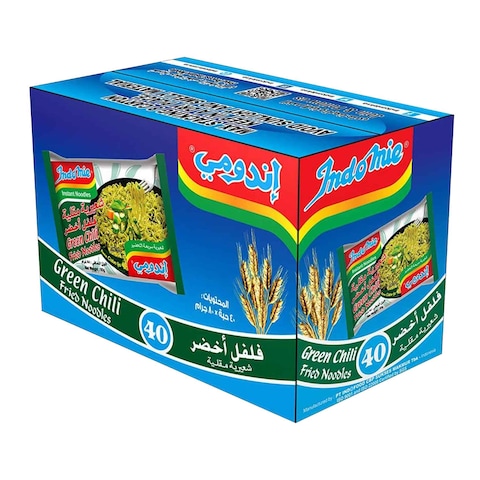 Buy Indomie Fried Noodlesgreen Chilli 80g 40 Pieces in Saudi Arabia