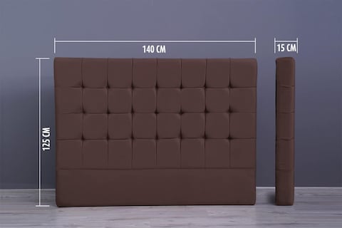 PAN Home Home Furnishings Vista Headboard Velvet Brown L-140: H-125cm Brown