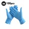 Decdeal - Industrial Nitrile Gloves Latex Free Powder FreeTextured Disposable Medium Box of 100 (Sky Blue)