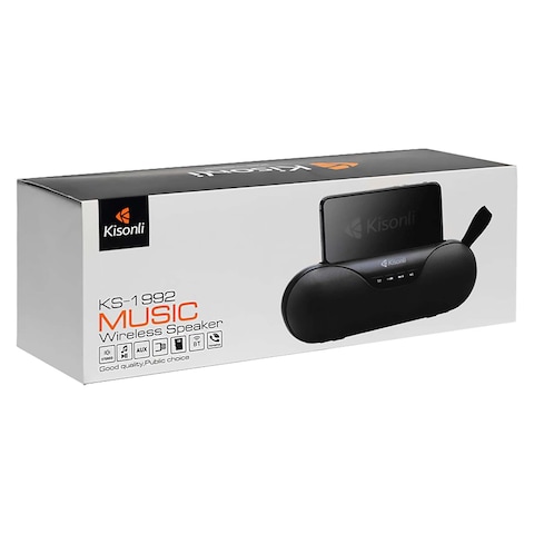 Kisonli KS-1992 Portable Wireless  Music Speaker - Black