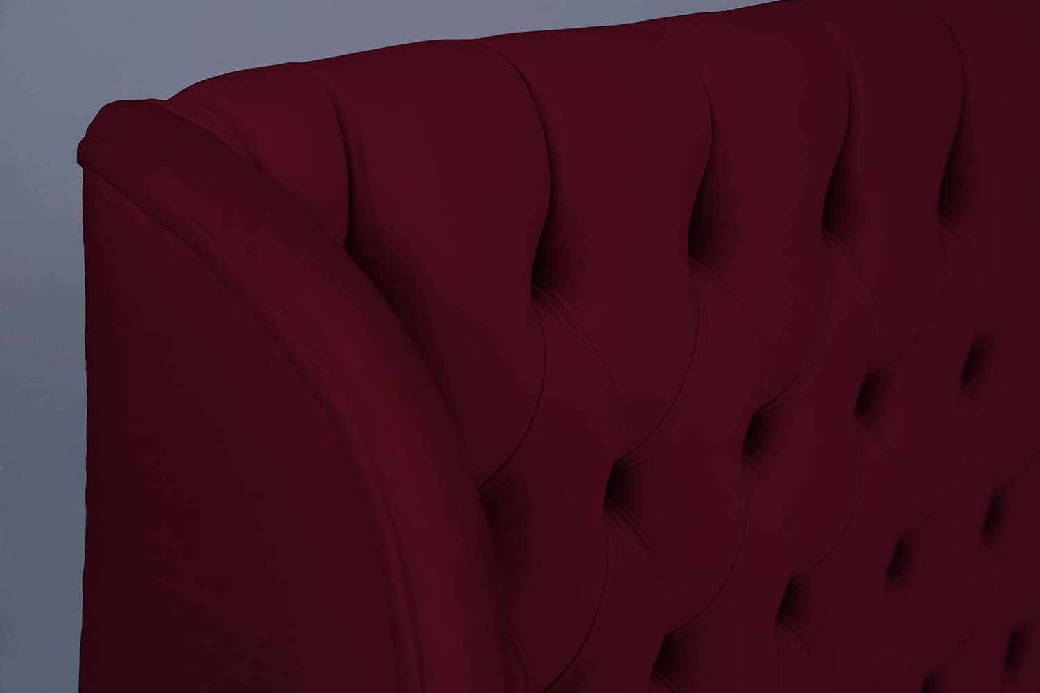 PAN Home Home Furnishings Pluto Headboard Velvet Maroon L-200: H-125cm 200x125 Maroon