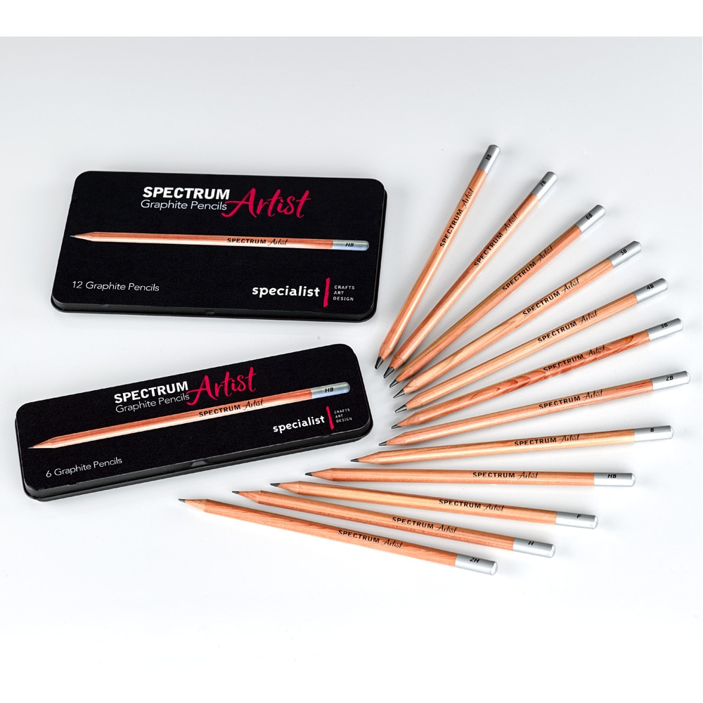 Buy Specialist Crafts Spectrum Artist Graphite Pencils Set of 6 Online ...