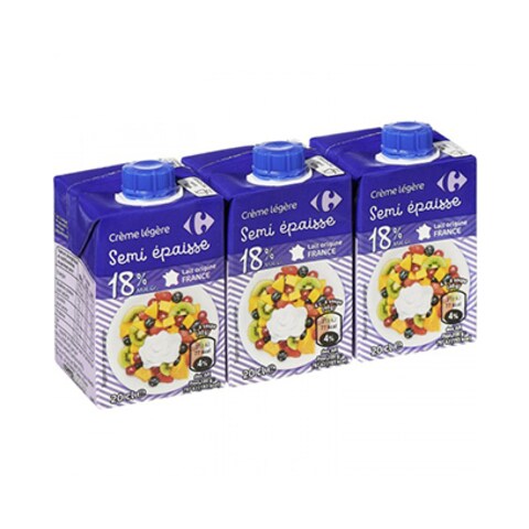 Carrefour Semi-Thick Cream 18% Fat